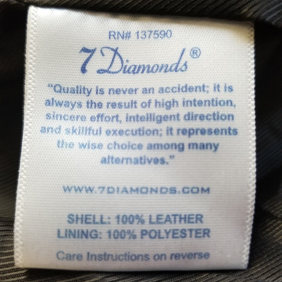 7 Diamonds - Genuine Leather Moto Jacket - Picture 5 of 8